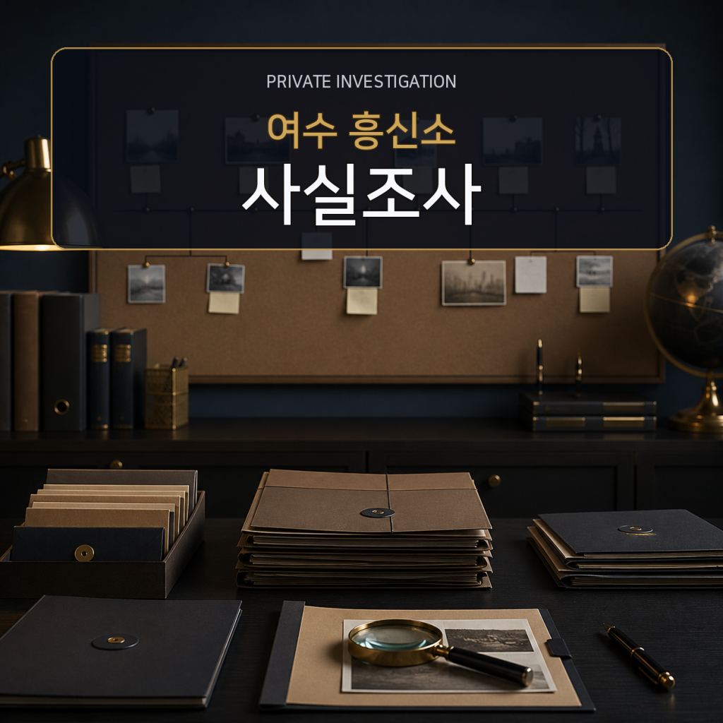 여수 사실관계 조사 전문 흥신소